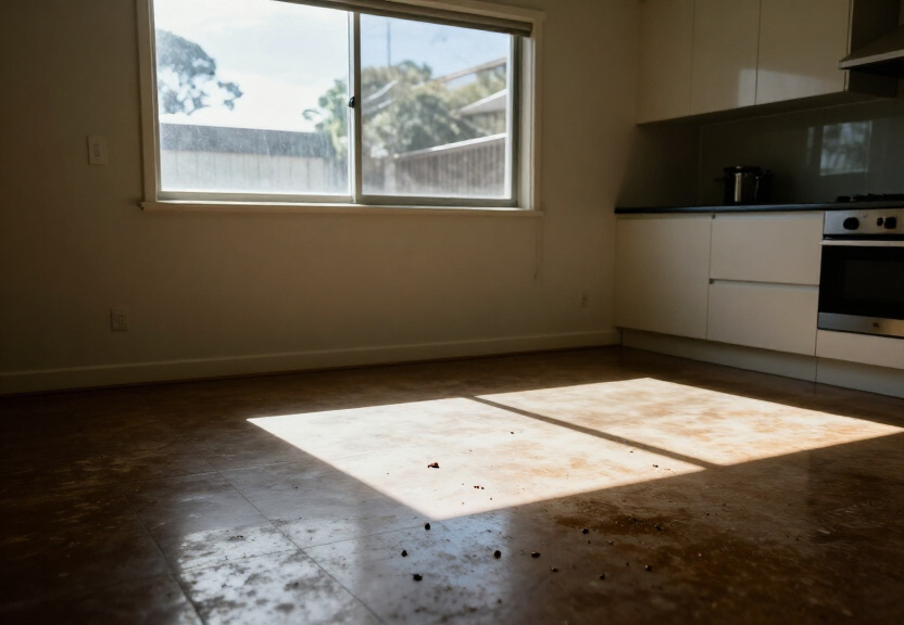 Rodent droppings and nesting material in a Mulgrave roof space