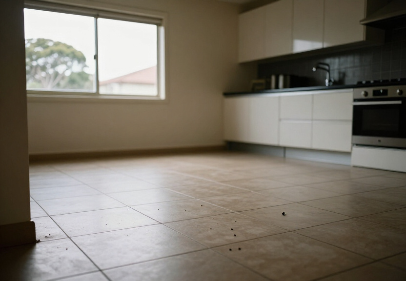 Kitchen area in Mulgrave after ant treatment, no visible activity
